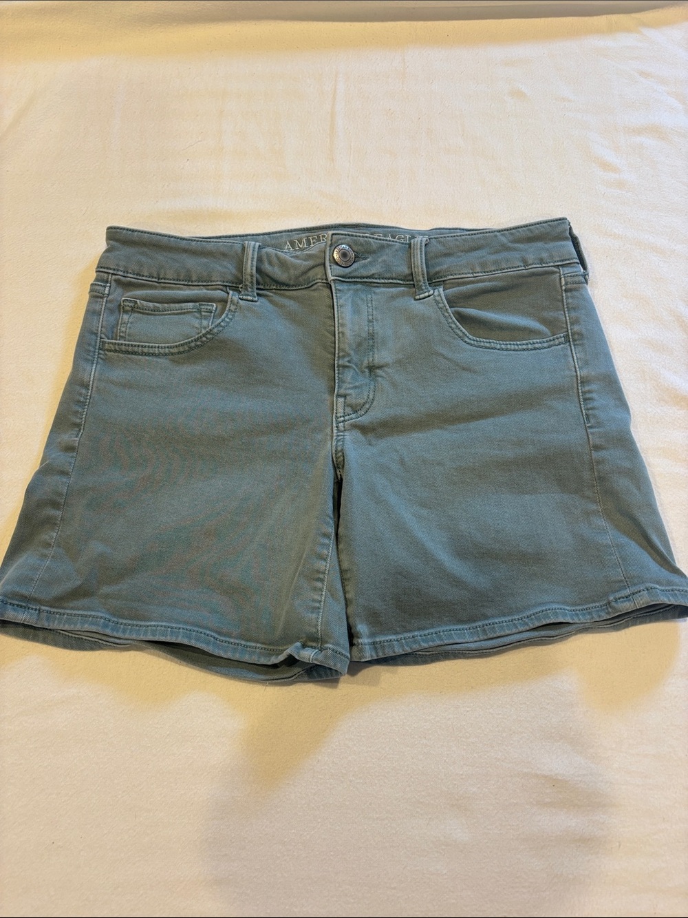 American Eagle Outfitters Teal Stretch Denim Shorts